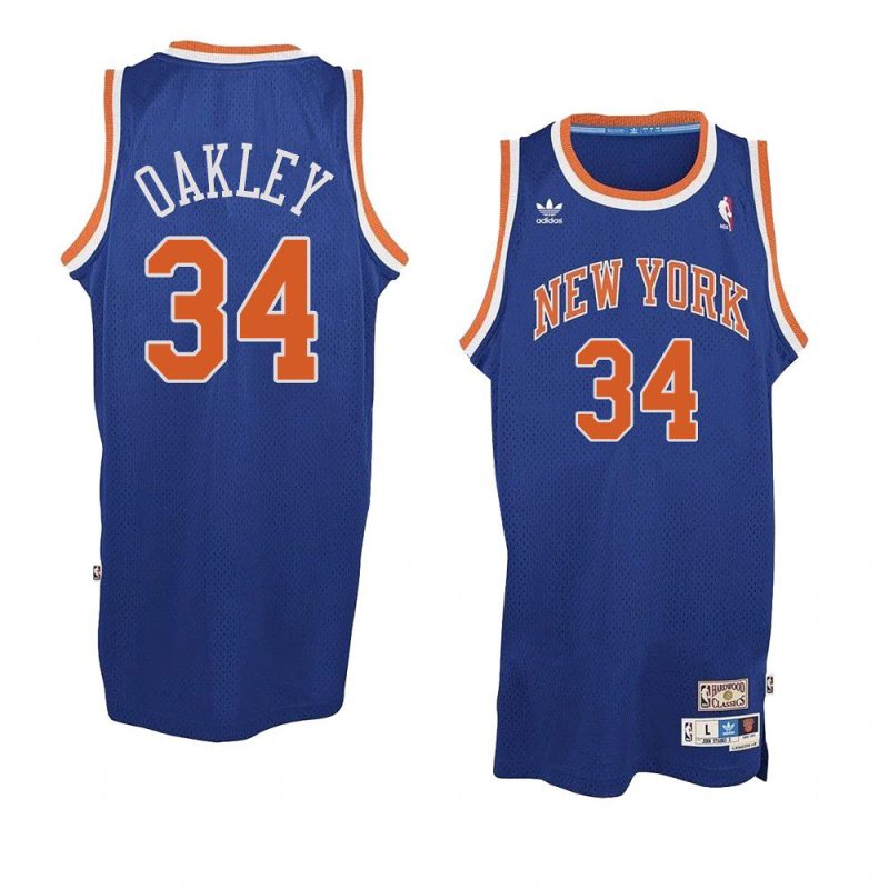 charles oakley jersey hardwood classics royal blue throwback men's